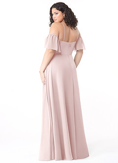 Azazie Sue Bridesmaid Dresses Blushing Pink A-Line Off the Shoulder Chiffon Convertible Dress image10
