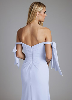 Azazie Luiza Abiti da Damigella Abito Sirena in Chiffon a Spalla Scoperta Lavanda image3