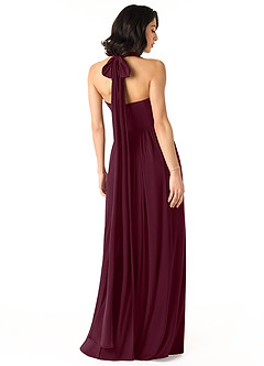 Azazie Louella Final Sale Cabernet A-Line Off the Shoulder Luxe Knit Convertible Dress image4