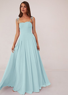 Barbie ♥ Azazie Final Sale Barbie Pink A-Line Pleated Chiffon Dress image3