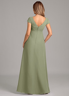 Azazie Allessia Maternity Bridesmaid Dresses A-Line Pleated Chiffon Floor-Length Dress image2