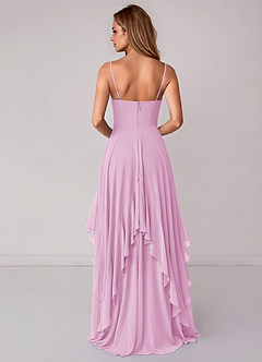 Azazie Zaina Bridesmaid Dresses Candy Pink A-Line Chiffon Dress image6