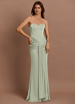 Vestido Salvia Polvoriento Largo Kalliope  image5