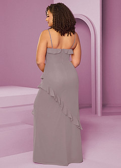 Barbie ♥ Azazie Bridesmaid Dresses Dusk Sheath Chiffon Dress image10