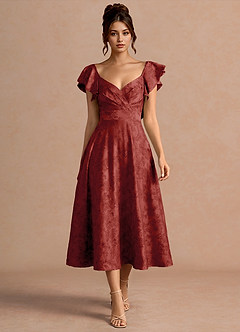 Leilani Moss Brown Midi Dress image3