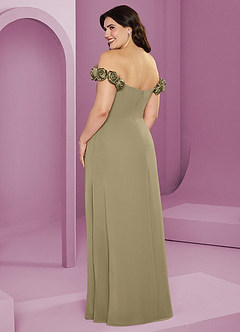 Barbie ♥ Azazie Bridesmaid Dresses Moss Green A-Line Off the Shoulder Chiffon Convertible Dress image12