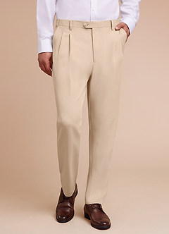 front Owen Tan Lightweight Tailored Dress Pants