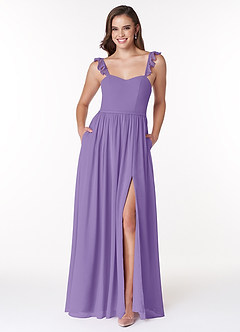 Azazie Metz Final Sale Tahiti A-Line Sweetheart Ruched Chiffon Dress image1