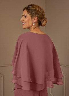 Azazie OHara Mother of the Bride Dresses Desert Rose A-Line V-Neck Chiffon Dress image7