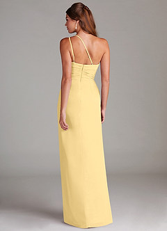 Azazie Eren Bridesmaid Dresses Butter Sheath One Shoulder Chiffon Dress image7