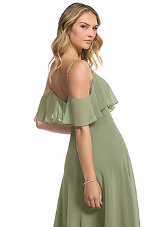 Azazie Jean Bridesmaid Dresses Pistachio A-Line Chiffon Convertible Dress image7
