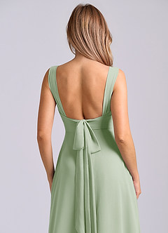 Azazie Beatrice Bridesmaid Dresses Dusty Sage A-Line Sweetheart Neckline Chiffon Dress image7