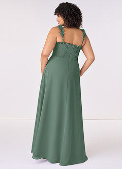 Barbie ♥ Azazie Bridesmaid Dresses Eucalyptus A-Line Sweetheart Neckline Chiffon Dress image7