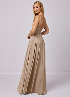 Barbie ♥ Azazie Bridesmaid Dresses Taupe A-Line Chiffon Dress image4