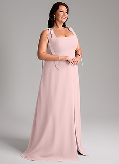 Azazie Debra Bridesmaid Dresses Blushing Pink A-Line with Pockets Chiffon Convertible Dress image12