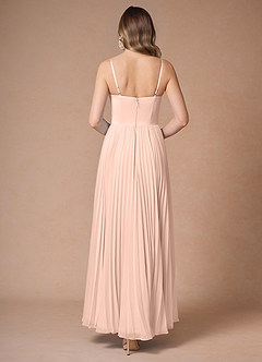 Anita Powder Pink Pleated Maxi Dress image3