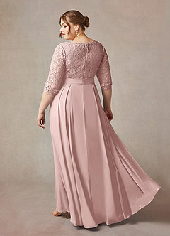 Azazie Lucianna Mother of the Bride Dresses Dusty Rose A-Line Lace Dress image11