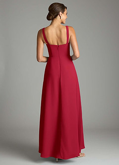 Azazie Debra Bridesmaid Dresses Scarlet A-Line with Pockets Chiffon Convertible Dress image6
