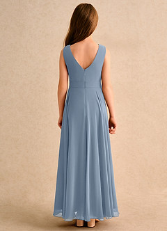 Azazie Wonderland Junior Formal Flower Girl Klänningar Klä A-Line i Chiffong Plisserad image2