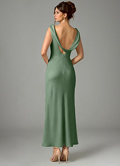 Azazie Kieryn Bridesmaid Dresses Matcha Mermaid Pleated Stretch Satin Dress image5