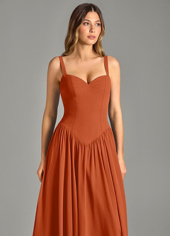 Azazie Evadina Suknie dla druhen Linia A Gorset Szyfon Do ziemi Sukienka image6