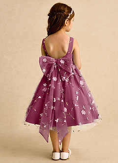 Azazie Bean vestidos de niña de las flores Vestido Mora de Tul de Vestido de princesa con Sin mangas image2