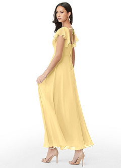 Azazie Bondi Bridesmaid Dresses Butter A-Line Ruched Chiffon Dress image4