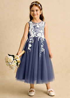 Azazie Sundae Blumenmädchenkleider Ballkleid Spitze Kleid Sturm image3