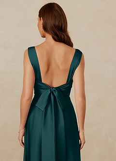 Christian Siriano Bridal for Azazie 1001 Bridesmaid Dresses Pine A-Line Sweetheart Neckline Stretch Satin Dress image9