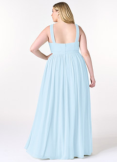 Azazie Elvira Bridesmaid Dresses Sky Blue A-Line Pleated Chiffon Dress image8