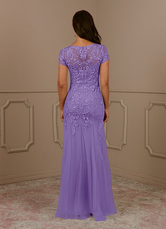 Azazie Laurie Abiti per la Madre della Sposa Abito Sirena in Tulle con Scollo a U e Paillettes Tahiti image6