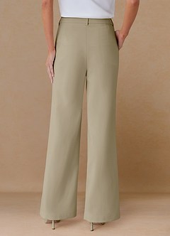 front Marina Donc Pantalon droit en tissu raffiné