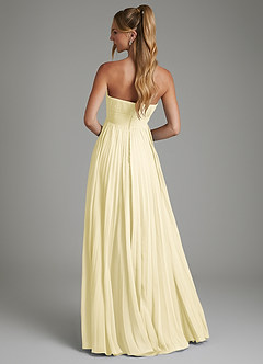 Azazie Ari Abiti da Damigella Abito A-Line in Chiffon Senza Spalline Sorbetto Al Limone image8