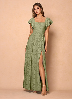 Anna Pistachio Ruffled Maxi Dress image5