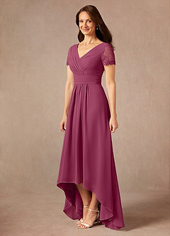 Azazie Polly Abiti per la Madre della Sposa Abito A-Line in Chiffon Pizzo Gelso image6