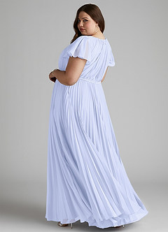 Azazie Kara Modest Bridesmaid Dresses A-Line Pleated Chiffon Floor-Length Dress image11