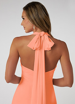 Azazie Fifi Jurken voor bruidsmeisjes Converteerbaar Jurk van Chiffon met A-Lijn Strapless Zonsondergang image4