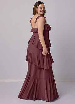 Barbie ♥ Azazie Bridesmaid Dresses Sangria A-Line Sweetheart Neckline Chiffon Dress image10