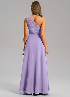 Azazie Phaedra Jurken voor bruidsmeisjes Jurk van Chiffon met A-Lijn One-Shoulder Lila image2