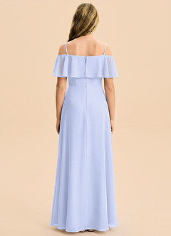 Azazie Maggie Junior Lavender A-Line Off the Shoulder Chiffon Dress image2