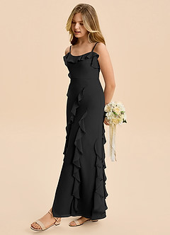 Azazie Phoebe Junior Klä av Tubklänning i Chiffong Rynkad image3