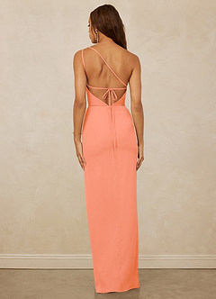 Christian Siriano Bridal for Azazie 1003 Bridesmaid Dresses Sunset Sheath One Shoulder Chiffon Dress image2