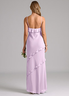 Azazie Nancie Bridesmaid Dresses Frosted Lilac Mermaid Ruched Chiffon Dress image2