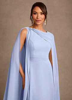 Azazie Liddie Mother of the Bride Dresses Ice A-Line Pleated Chiffon Dress image6