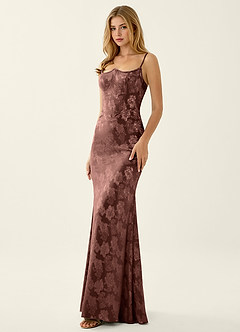 Luciole Mocha Coco Lace Corset Lace Up Back Mermaid Prom Dress image6