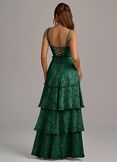 Azazie Romie Suknie dla druhen Linia A Gorset Kwiatowe wypalenie Do ziemi Sukienka image5