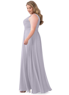 Azazie Pierrette Bridesmaid Dresses Fog A-Line Pleated Chiffon Dress image38