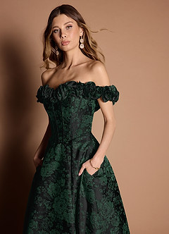 Zora Emerald Black Gown image5