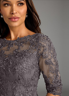 Azazie Florida Mother of the Bride Dresses Steel Grey Jumpsuit/Pantsuit Sequins Chiffon Dress image12