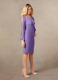 Azazie London Mother of the Bride Dresses Tahiti Sheath Mesh Dress image6